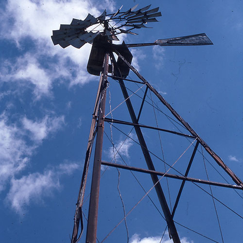 windmill looking up from a riders perspective