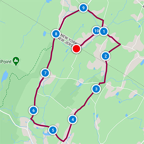 map of the Rock Wall ride 